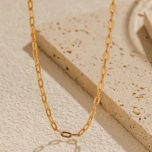 Collar Herradura · Acero Dorado